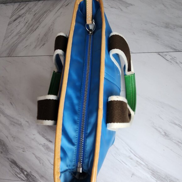 Vintage Coach Hampton Y2K Blue Handbag Tote Purse - Picture 6 of 13